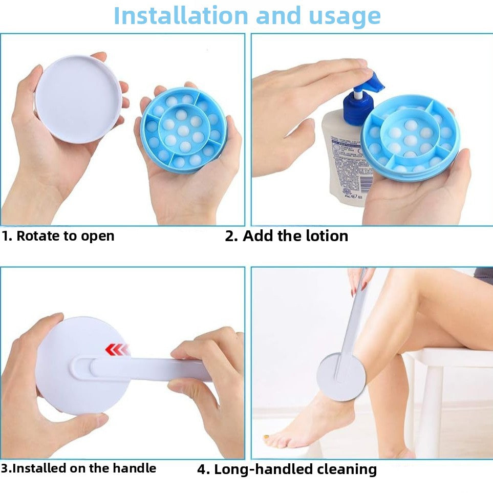 Long Handle Liquid Bath Brush with Soft Bristles