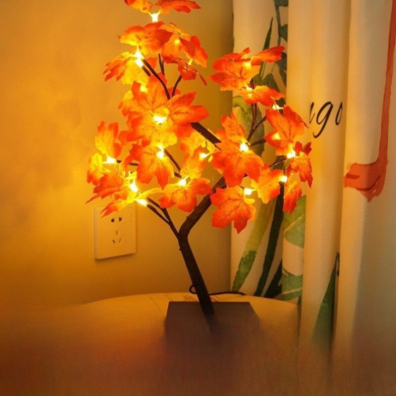 Maple Leaf LED String Lights with USB Power