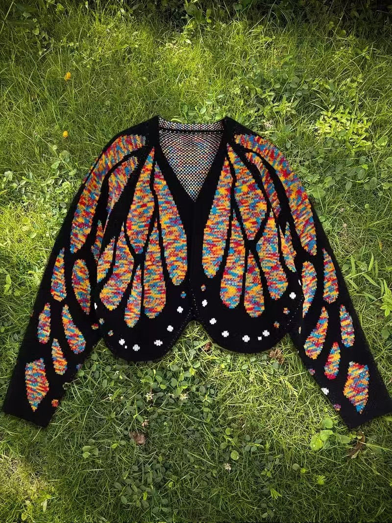 Butterfly Cape Knit Cardigan Sweater