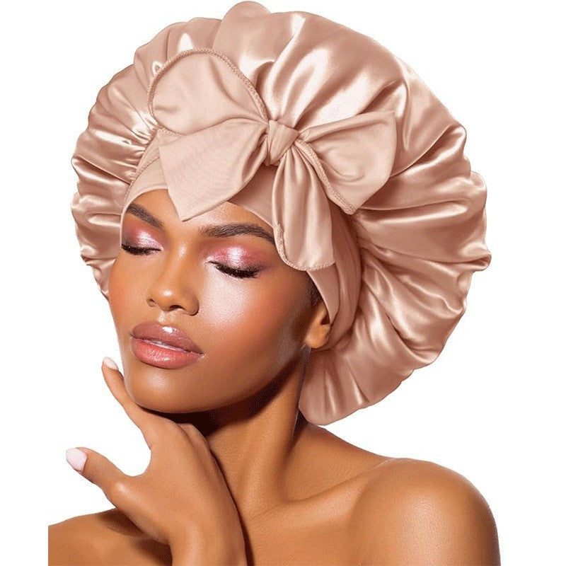 Womens Satin Sleep Cap Hair Protection Bonnet