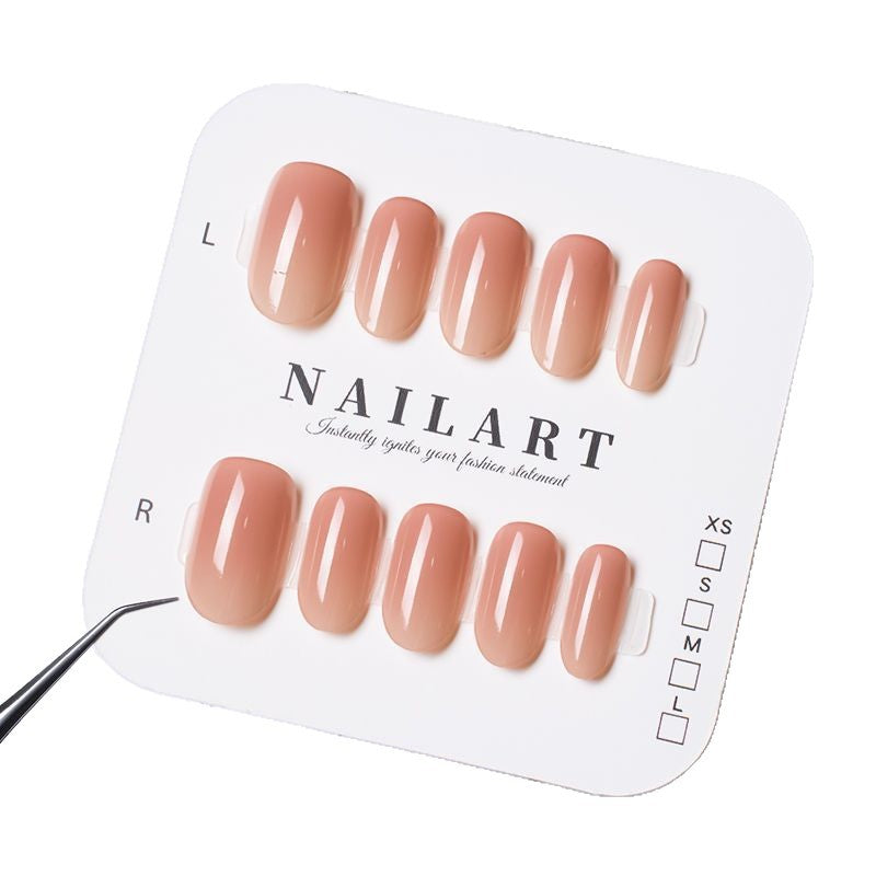 Handmade Short Oval False Nail Stickers