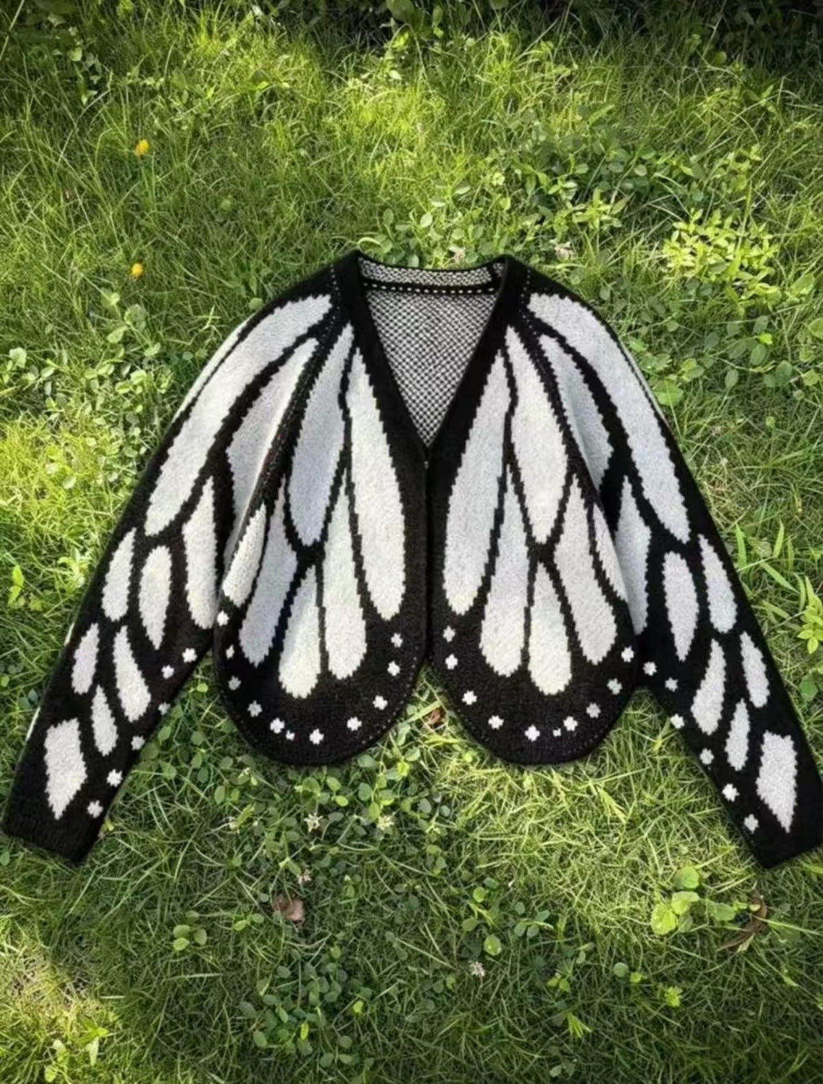 Butterfly Cape Knit Cardigan Sweater