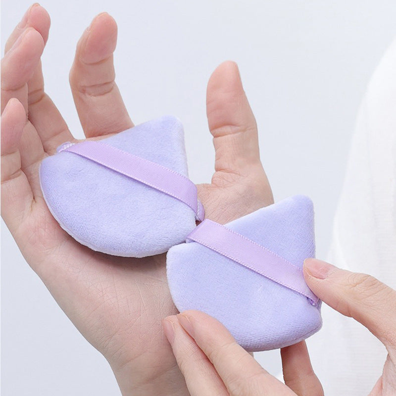 Triangle Fan-Shaped Wet and Dry Makeup Powder Puff