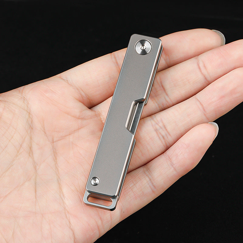 Titanium Alloy Folding Utility Knife with Replaceable Blades