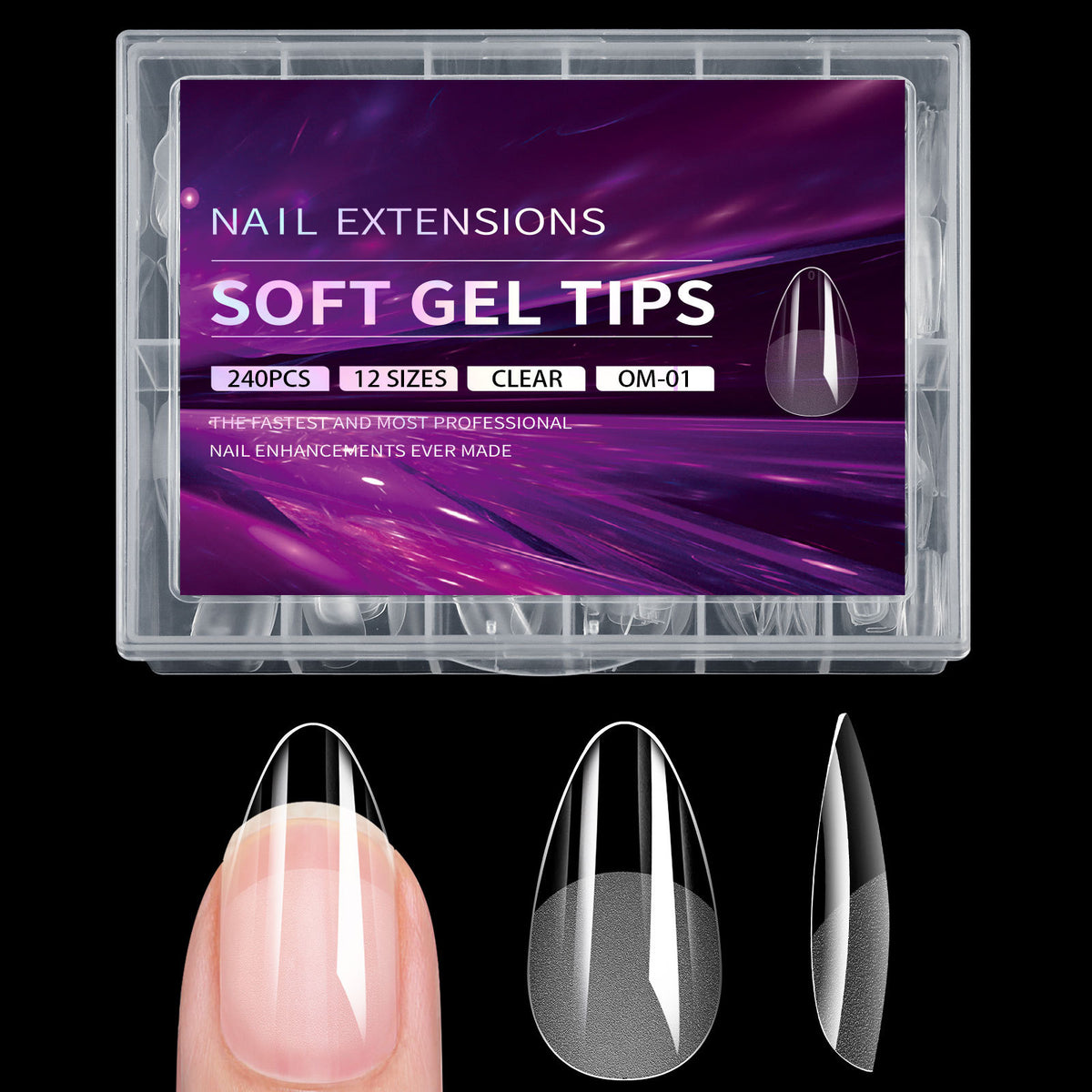 Semi-Frosted Artificial Nail Tips