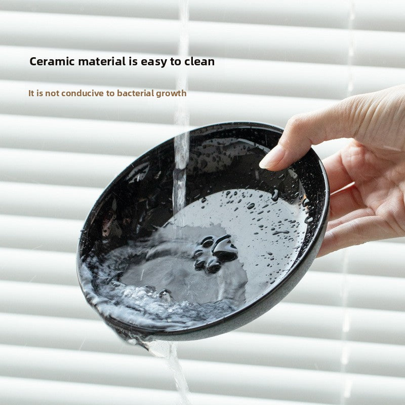 Ceramic Silicone Mat Non-Slip Cat Dog Feeding Bowl