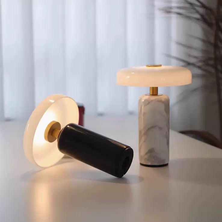 Portable Rechargeable Marble Table Lamp with Touch Control