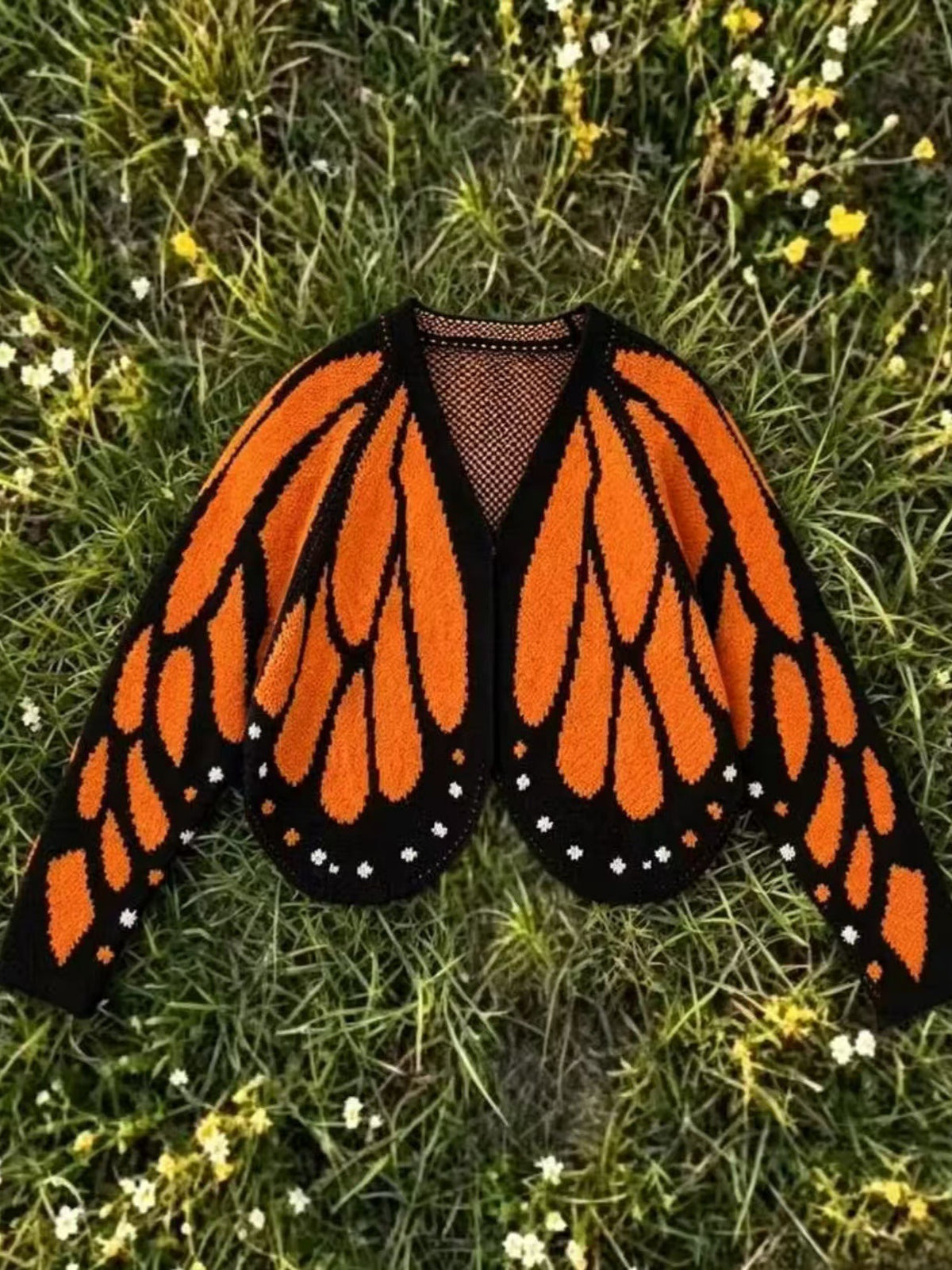 Butterfly Cape Knit Cardigan Sweater