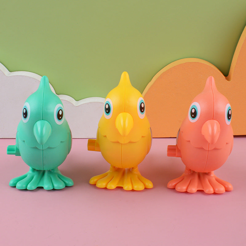 Wind Up Jumping Parrot Toy