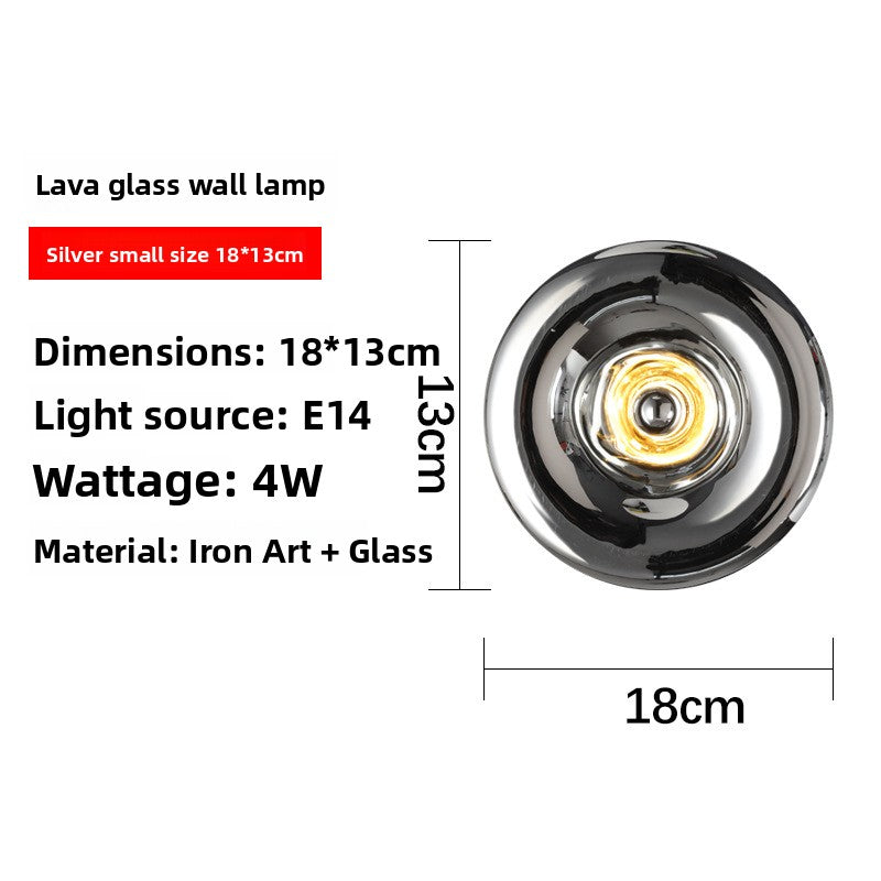 Glass Lava Wall Lamp LED Lighting