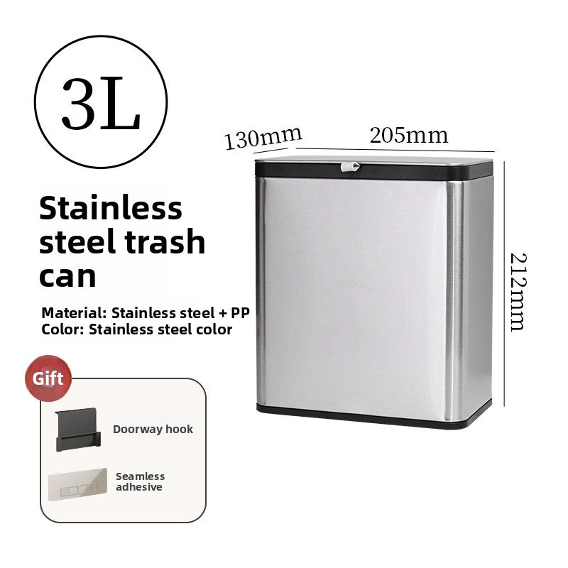 Stainless Steel Touch Sensitive Trash Can