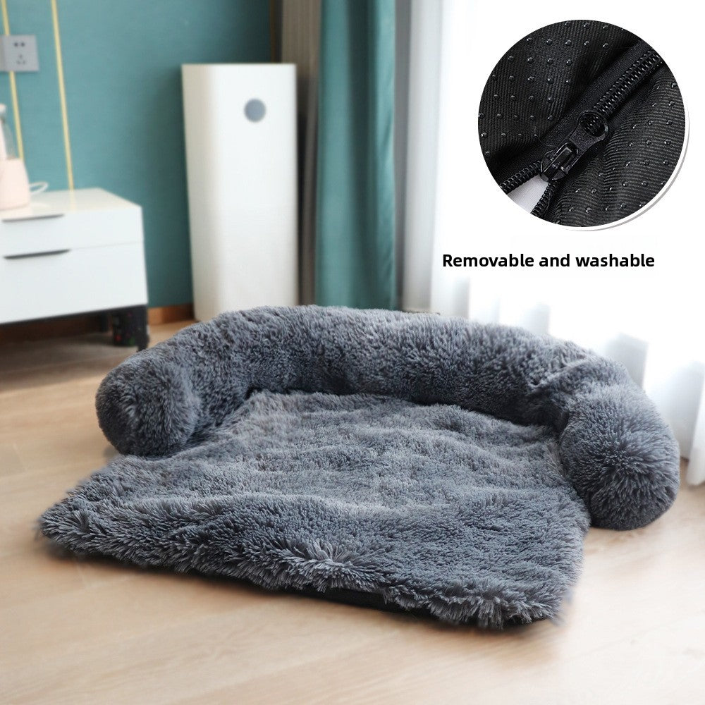 Fuzzy Pet Blanket Bed for Dogs and Cats