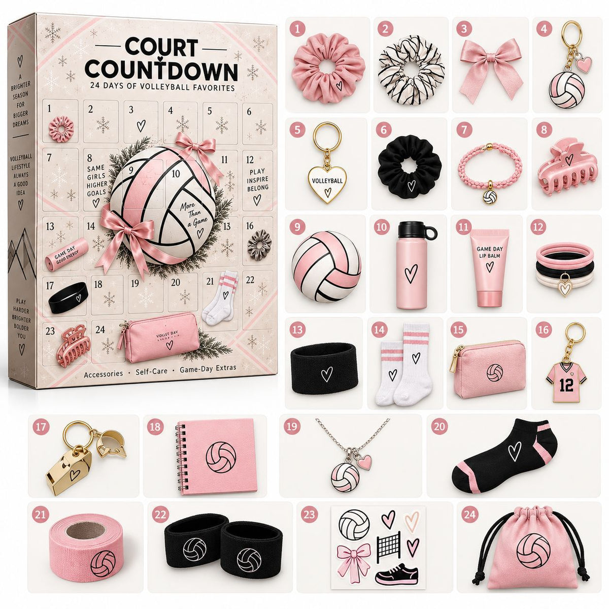 Christmas Countdown Calendar Blind Box Decoration Set