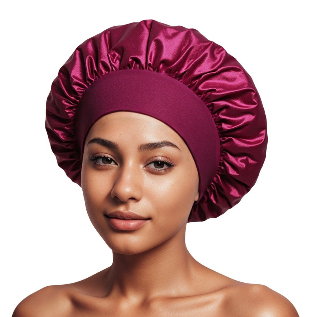 Satin Wide Brim Shower and Sleep Cap