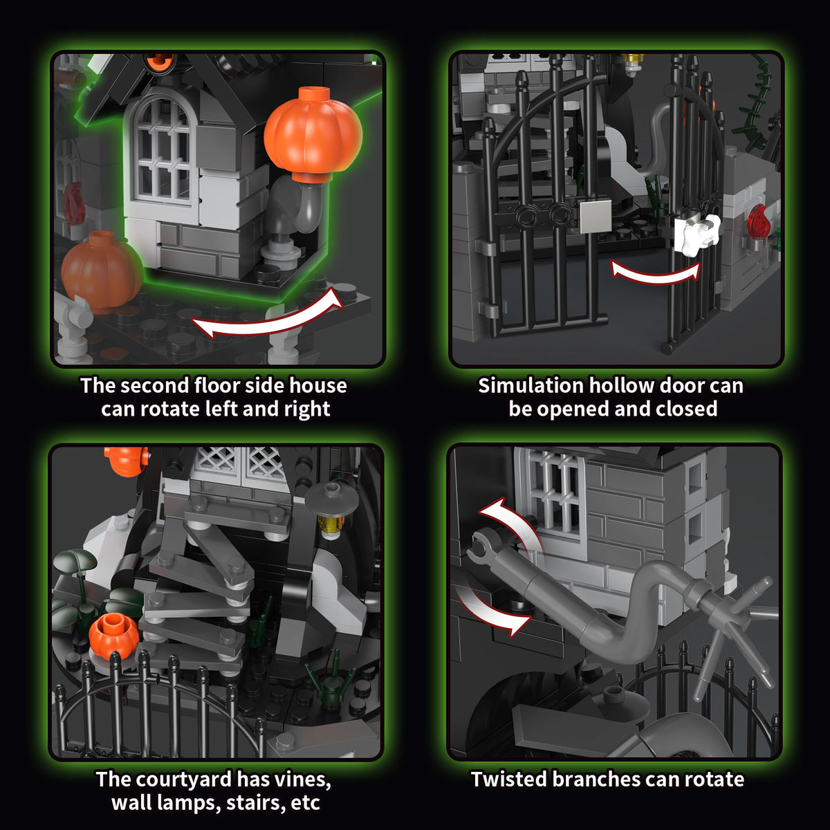 Halloween Pumpkin Haunted House Building Blocks