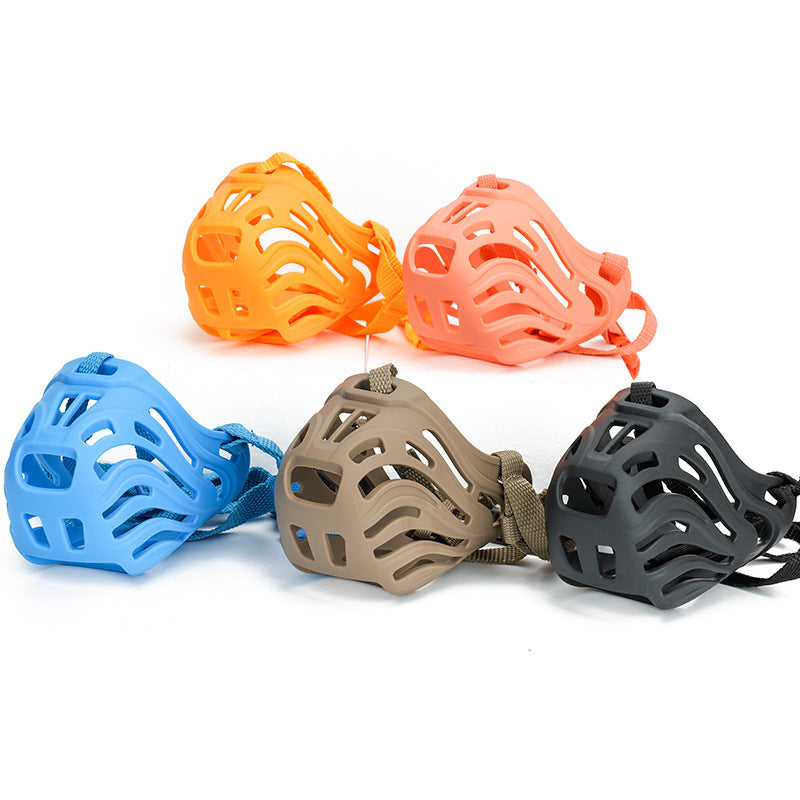 Soft Silicone Dog Muzzle Breathable Anti-Bite Pet Muzzle
