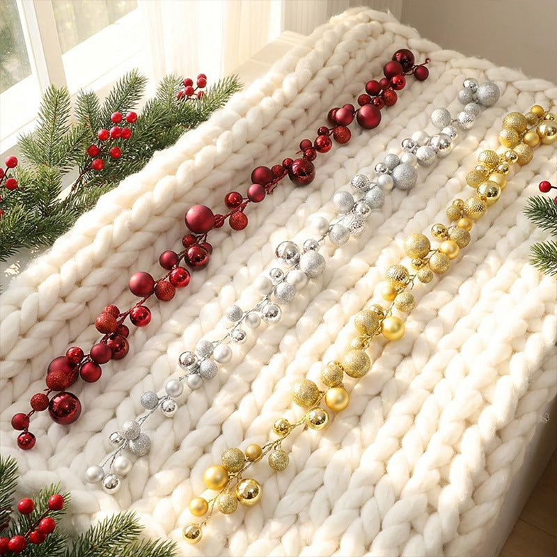 1.9M Electroplated Plastic Christmas Ball Garland DIY Holiday Decor