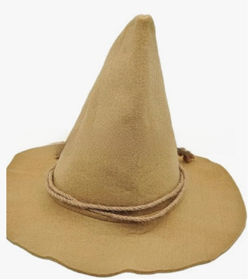 Velvet Witch Hat with Decorations for Halloween Party Costume Accessory