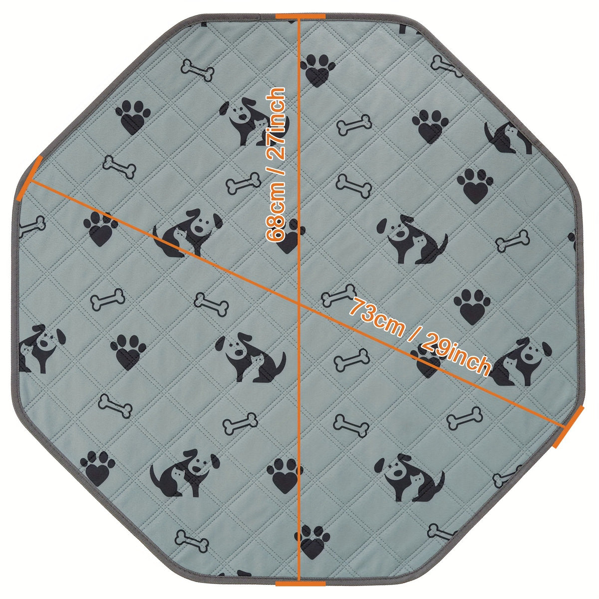 Washable Octagonal Dog Cage Mat