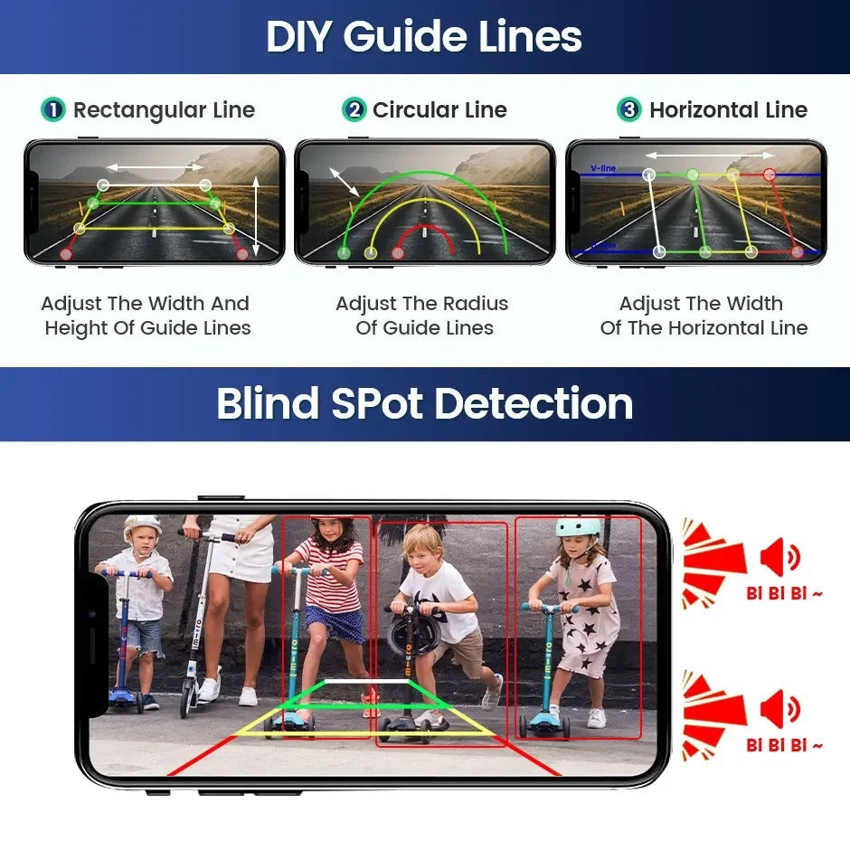 Solar Wireless Reversing Camera with AI Detection