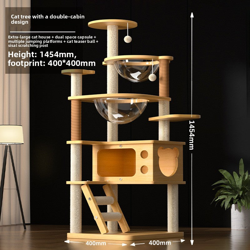 Multi-functional Cat Tree with Bed and Scratching Post