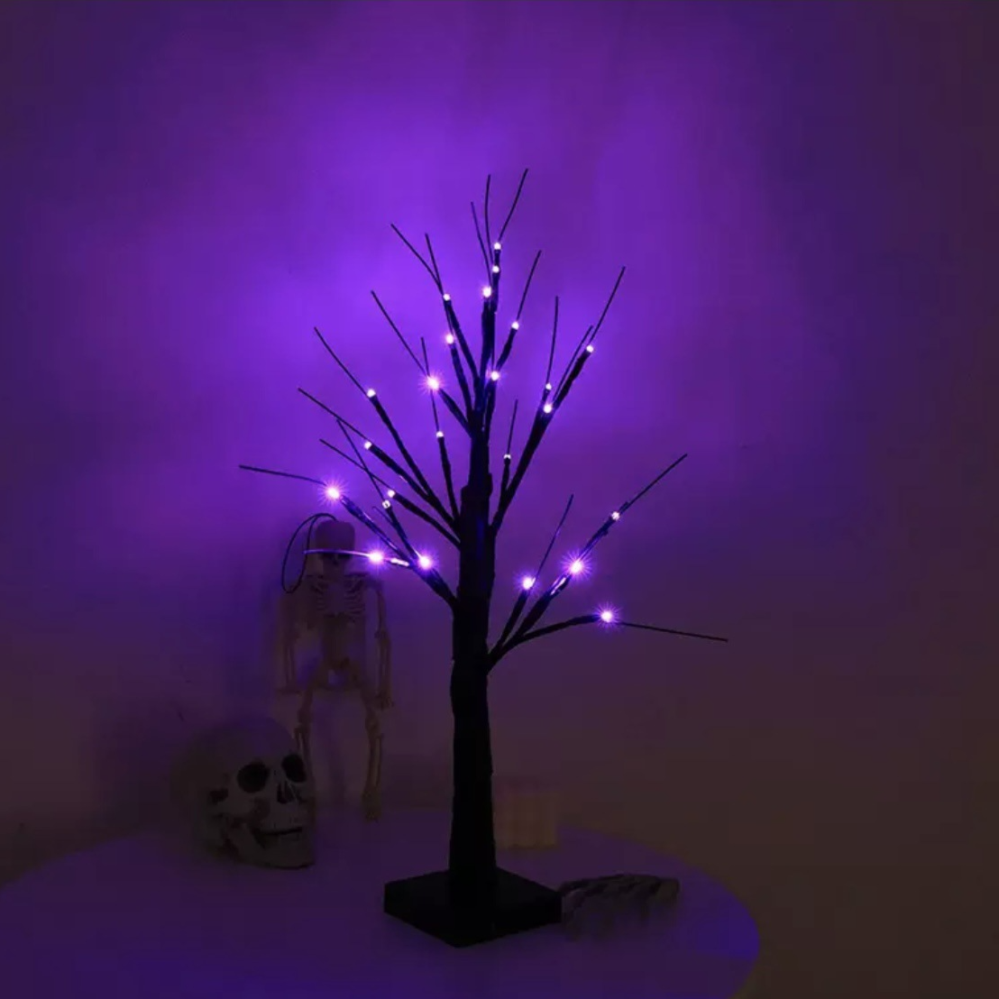 Horror Theme LED Christmas Tree with Multicolor Lights