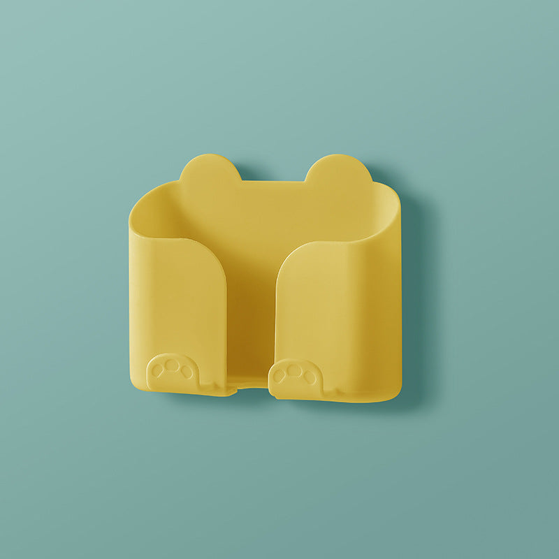 No-drill adhesive phone charging holder