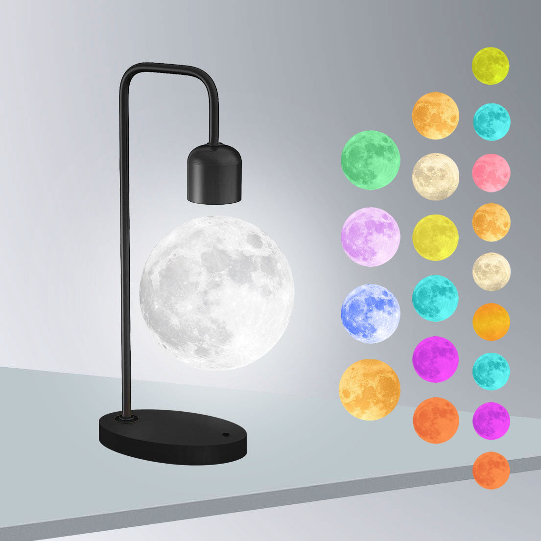 Magnetic Levitation Moon Lamp with Wireless Charging
