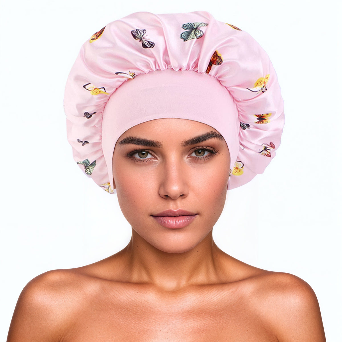 Satin Wide Brim Shower and Sleep Cap