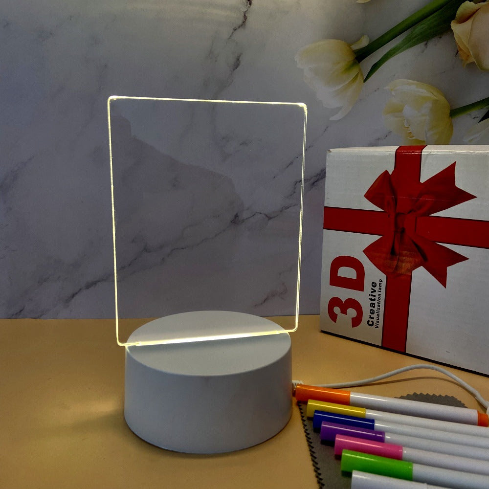 Creative USB-Powered Acrylic Writing Board Night Light
