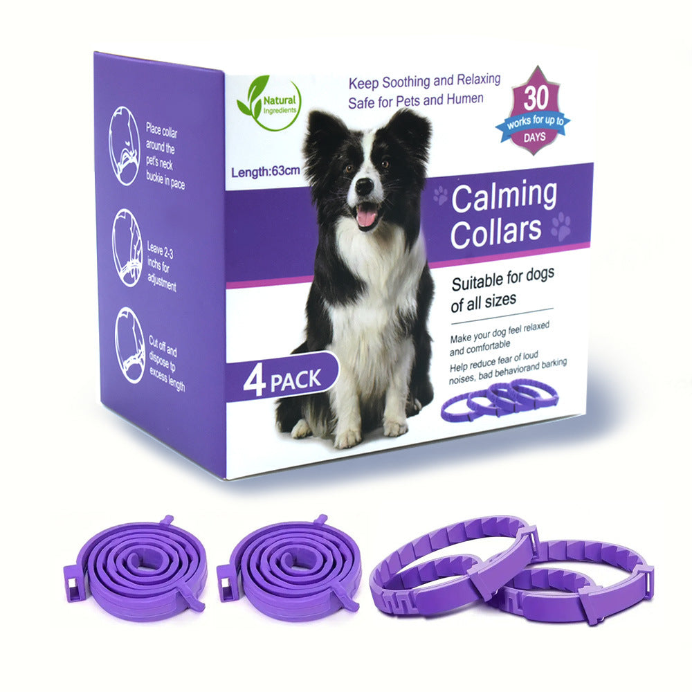 4-Pack Pet Anxiety Relief Soothing Calming Collar for Cat and Dog