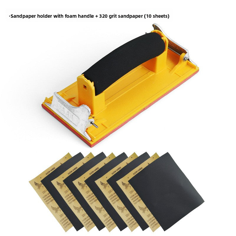 Semi-Circular Corner Sandpaper Holder with Self-Adhesive Base
