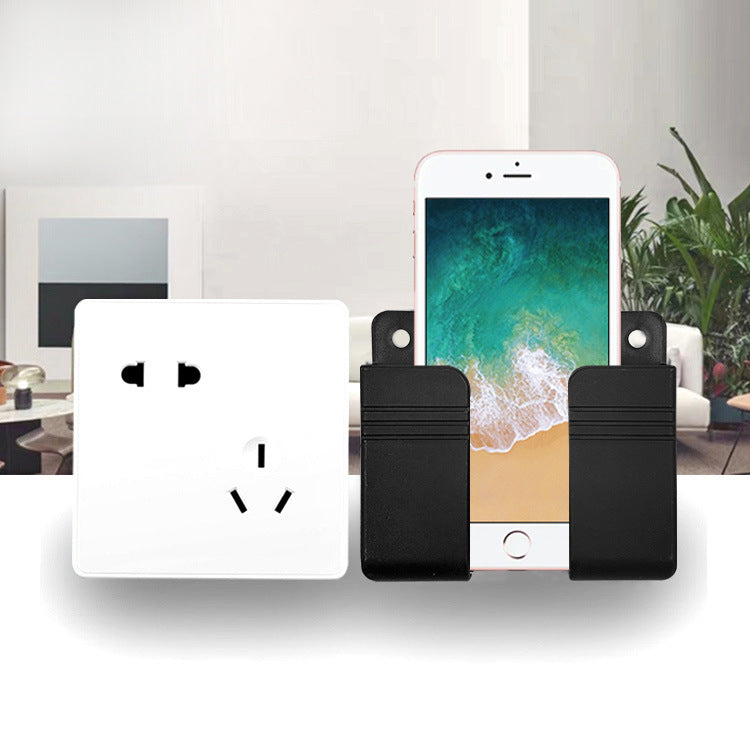 Wall-mounted adhesive no-drill phone holder