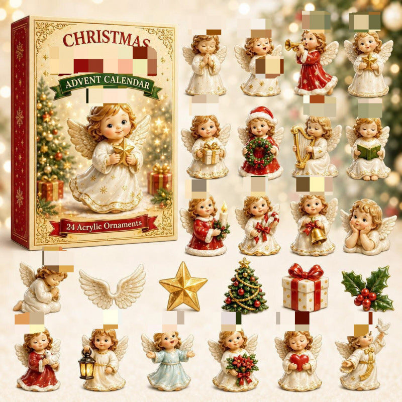 Christmas Countdown Calendar Blind Box Decoration Set