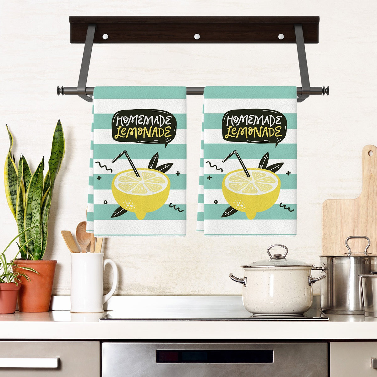 Lemon Print Microfiber Kitchen Towel