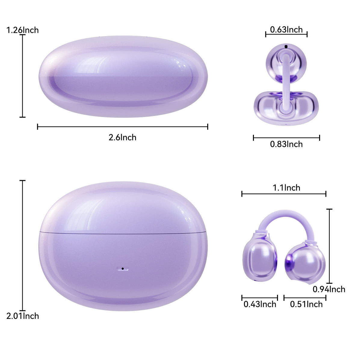 Air Conduction Clip-On Bluetooth Earphones