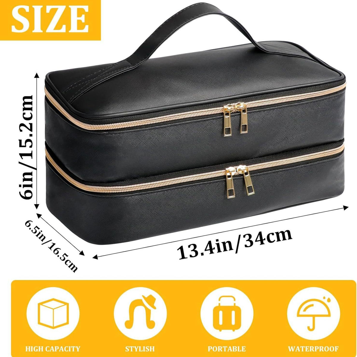Waterproof Double Layer Hair Tool Storage Bag
