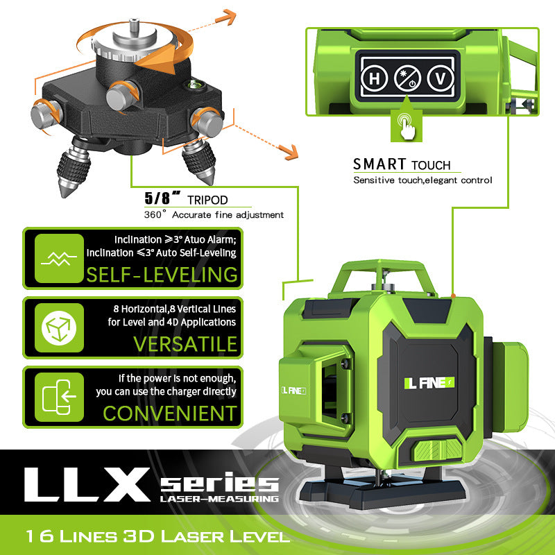 Green Laser Level 12/16 Line