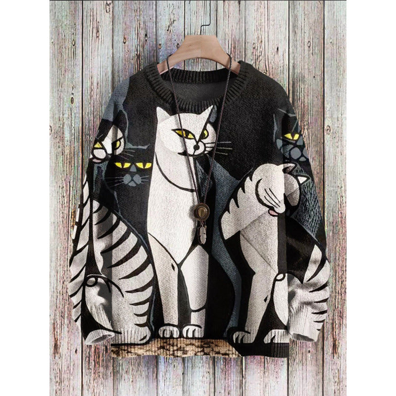 Women's 3D Printed Long Sleeve Sweatshirt Halloween Squirrel Novelty Top