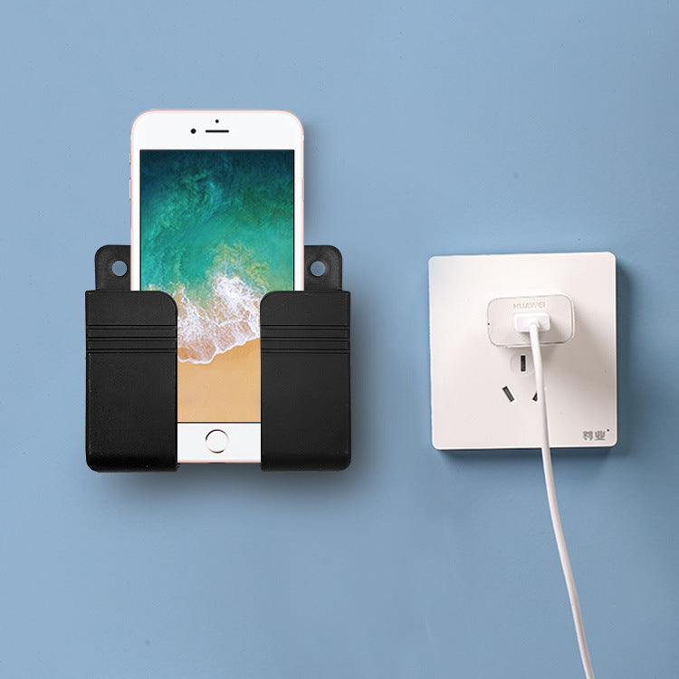 Wall-mounted adhesive no-drill phone holder