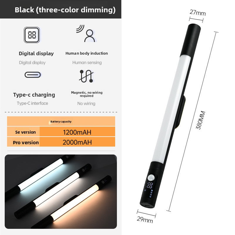 Long strip magnetic self-adhesive closet lamp