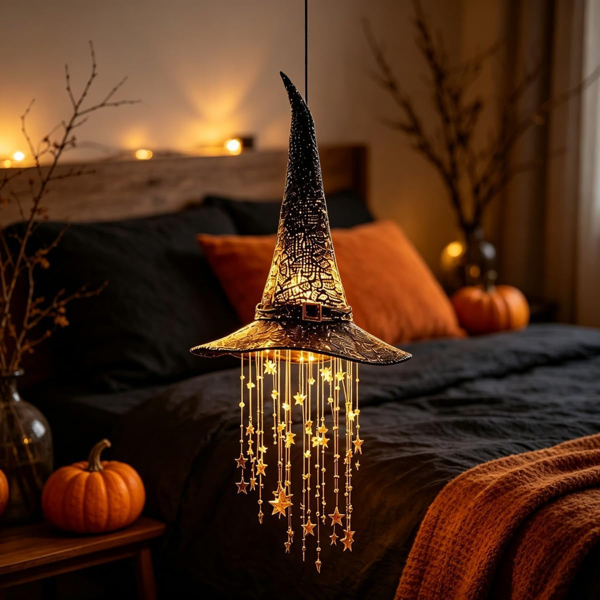 Luminous Christmas Hat Wind Chime Light for Indoor and Outdoor Holiday Decoration