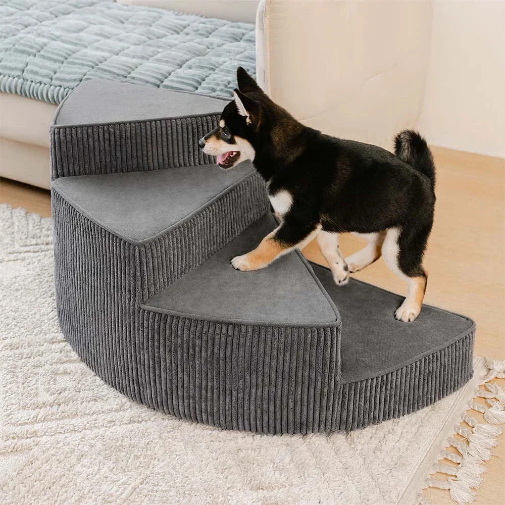 Rotatable Pet Stairs with Removable Washable Cover