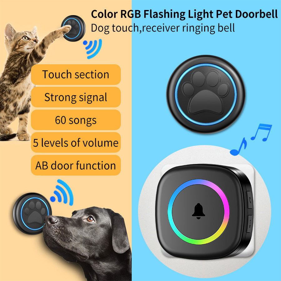 Waterproof pet touch wireless doorbell color