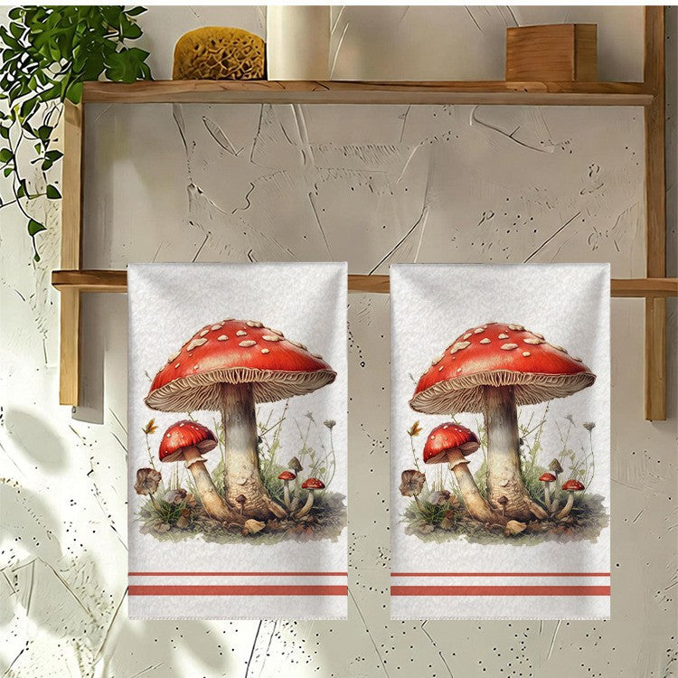 Colorful Mushroom Microfiber Kitchen Towel