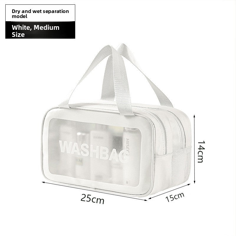 Wet and dry separation toiletry bag