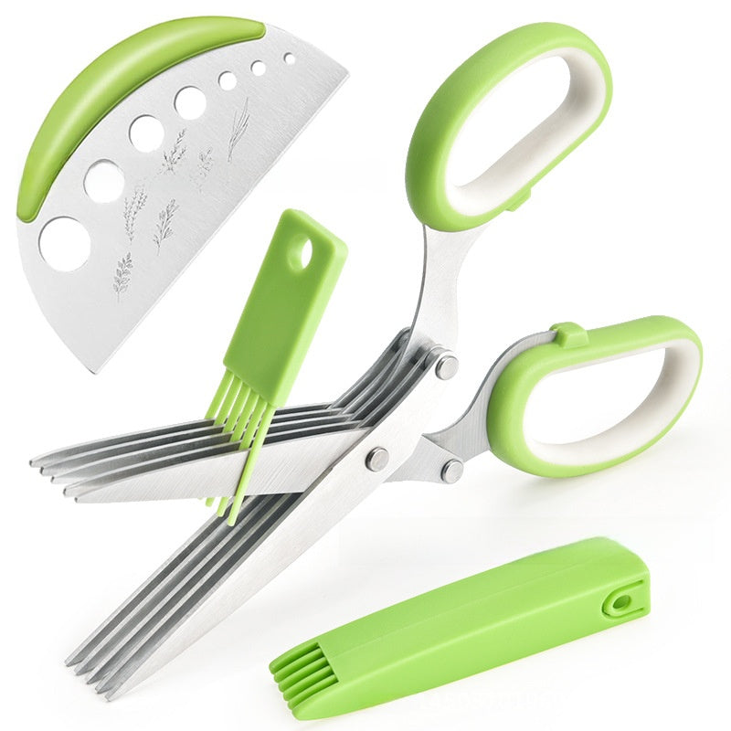 Multi-Layer Stainless Steel Herb Scissors