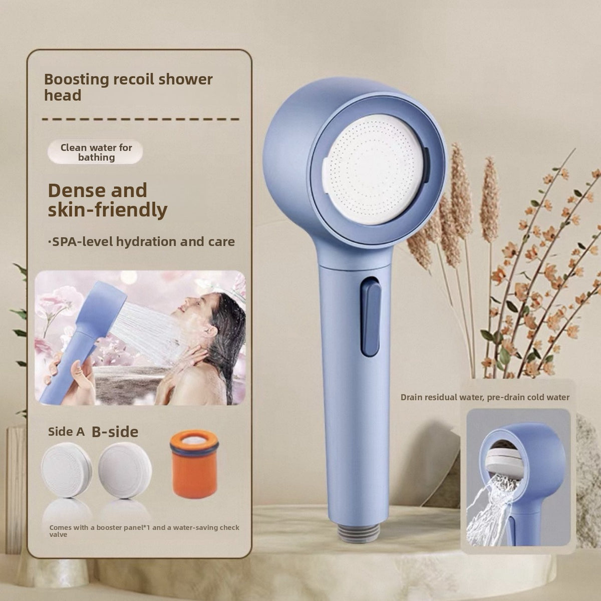 Seven-Stream Shower Head Set