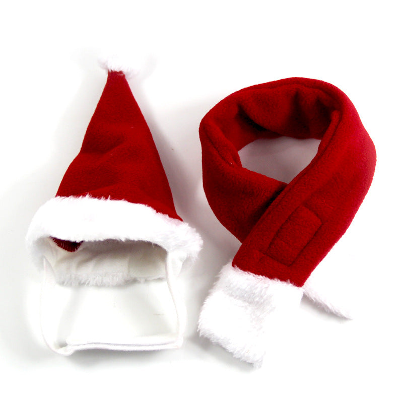 Pet Christmas Scarf Hat