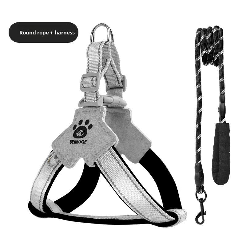 Adjustable Reflective Dog Harness with Anti-Escape Design